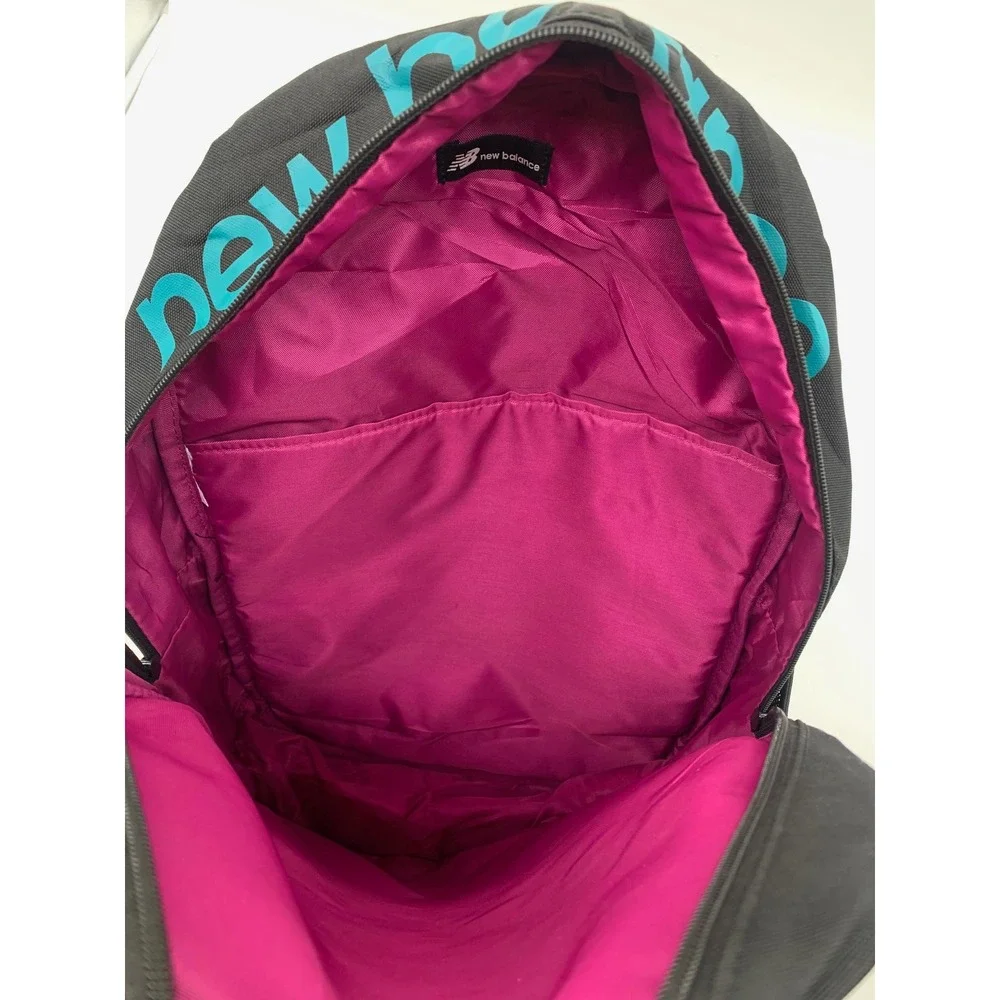 New‎ Balance Backpack Unisex OS Black Magenta Teal Colorblock Sporty Logo